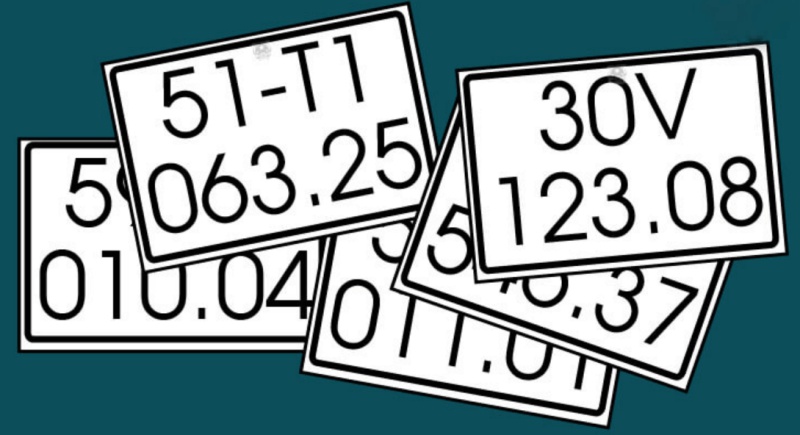 Mỗi biển số xe đều bao gồm chữ cái và chữ số